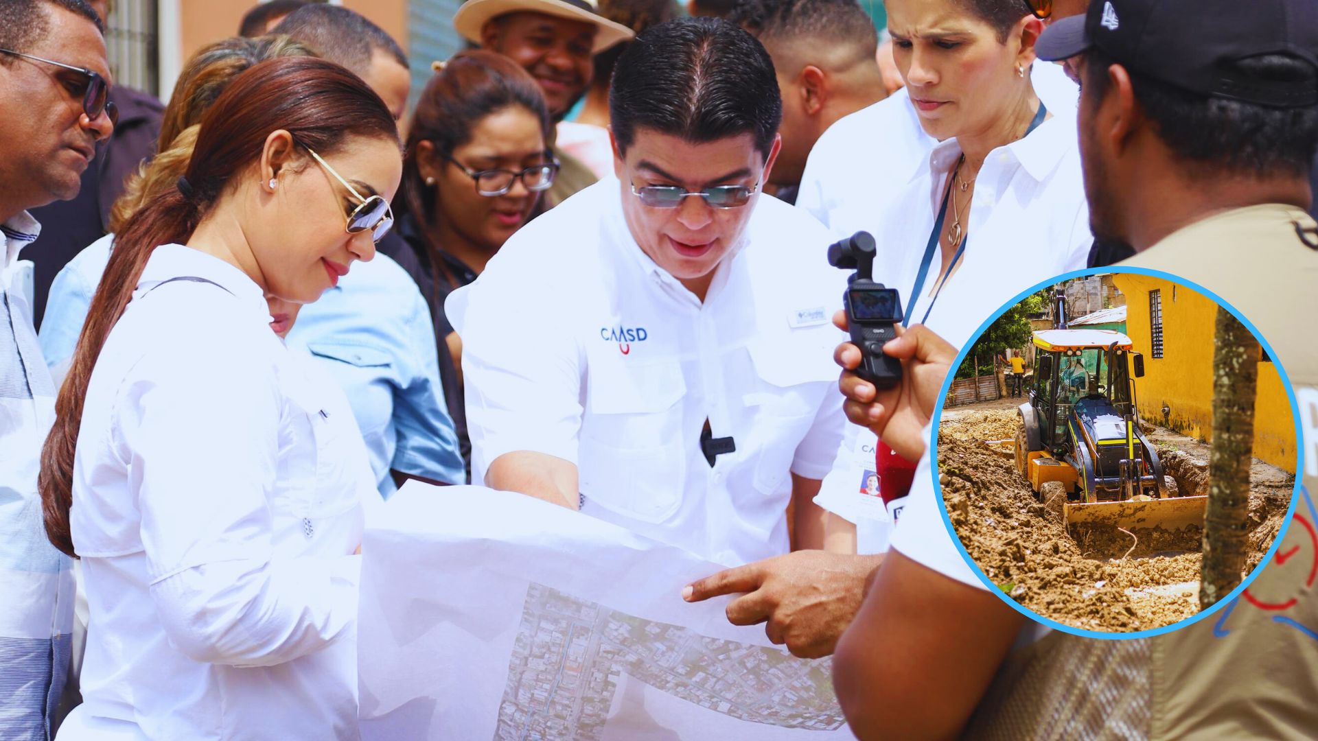 Alcaldesa SDN y director CAASD prometen solución de aguas negras en Los Guaricanos